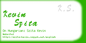 kevin szita business card